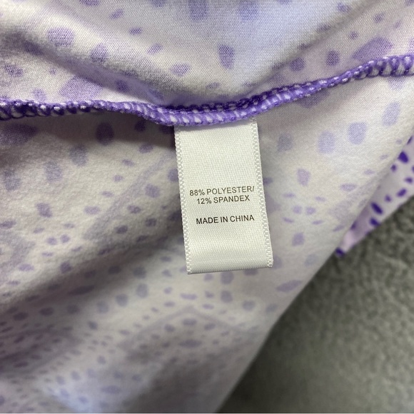 Cuddl Duds Regular Flexwear Paneled Maxi Dress Purple Eyelet Sz S - Picture 10 of 12